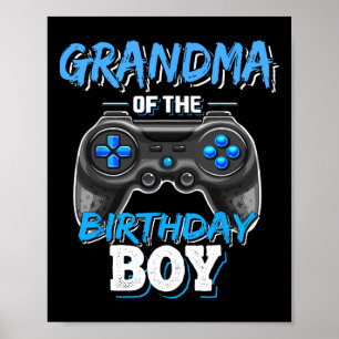Póster Abuela Del Bi De Videojuego De Cumpleaños