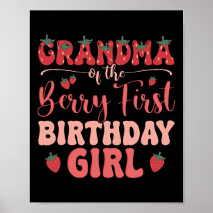Póster Abuela Del Chica De Cumpleaños Primera Familia Ber