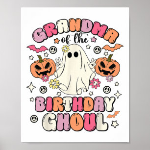Póster Abuela Del Cumpleaños Ghoul Groovy Halloween Gho