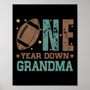 Póster Abuela del fútbol de 1 año primer año abajo B
