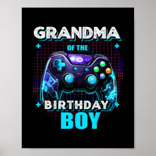 Póster Abuela del niño de cumpleaños coincidente video fa