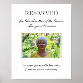 Póster Abuela del Novio Foto Memorial Boda