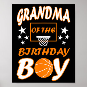 Póster Abuela del partido de amante del básquetbol