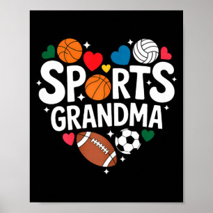 Póster Abuela Deportiva Nietos Atléticos Abuela