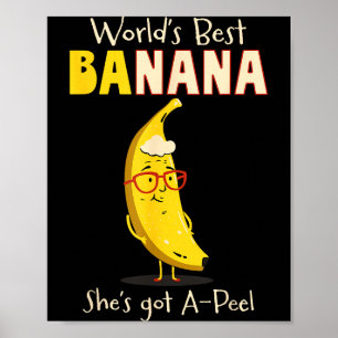 Póster Abuela Divertida Nana Banana del Mundo Juego de Pa