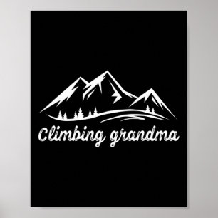 Póster Abuela escaladora - Senderismo