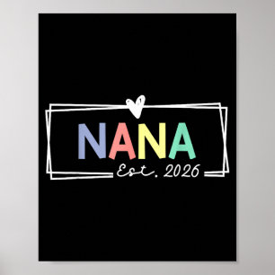 Póster Abuela Est 2026 Ascendida a Abuela 2026 Para Abuel
