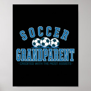 Póster Abuela Futbolística Acreditada Con La Mayor Cantid
