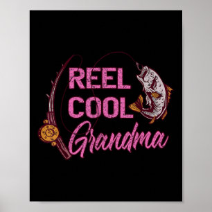 Póster Abuela genial de carrete Mujeres pescadoras de cañ
