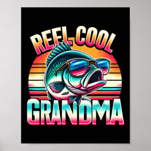 Póster Abuela genial divertida abuela pescadora regalos d