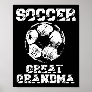 Póster Abuela genial fútbol Abuela divertida jugadora de