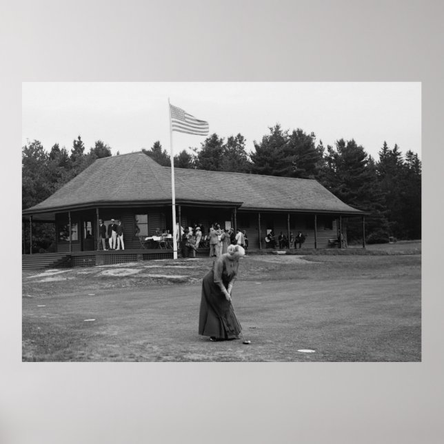 Póster Abuela hace cola en un Putt, 1915 (Frente)