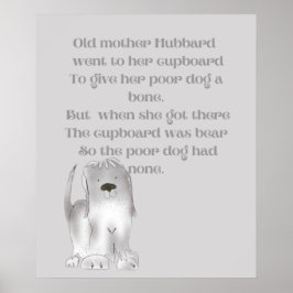 Póster Abuela Hubbard de grises