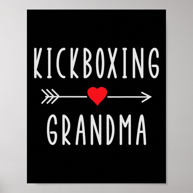 Póster Abuela Kickboxing Orgullosa Abuela Kickboxing Pro (Frente)