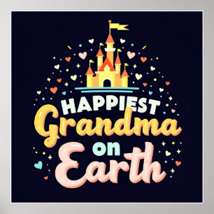 Póster Abuela más mágica, castillo de fantasía