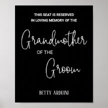 Abuela negra del Boda en memoria de Groom