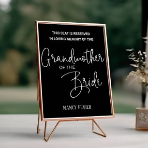 Póster Abuela Negra del Memorial de Boda de la Novia