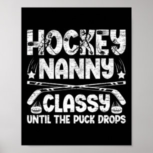 Póster Abuela Niñera De Hockey Sobre Hielo Divertida Niñe