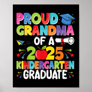 Póster Abuela Orgullosa Cl De Graduada De Kinder 2025