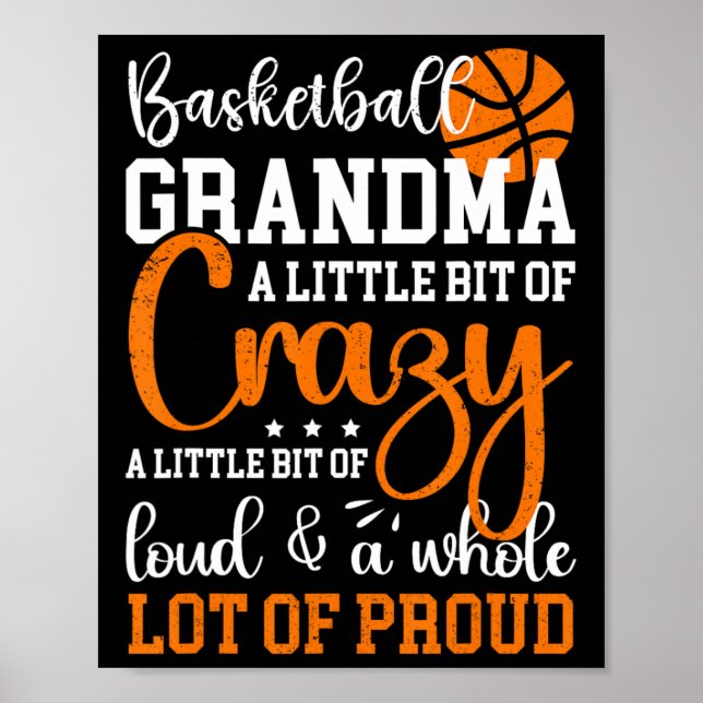 Póster Abuela Orgullosa De Baloncesto Abuela Orgullosa De (Frente)