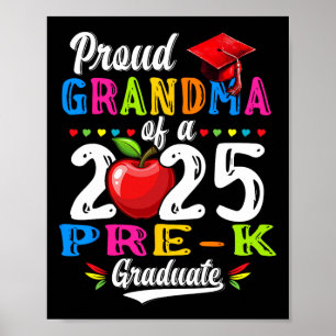 Póster Abuela Orgullosa De Graduación Preuniversitaria De
