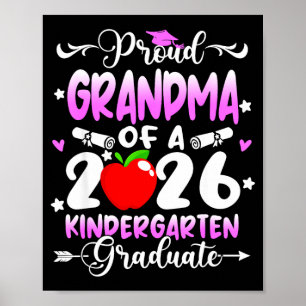 Póster Abuela orgullosa de la graduada de jardín de infan