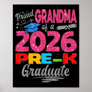 Póster Abuela orgullosa de la graduada de prekín de 2026