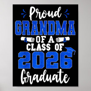 Póster Abuela orgullosa de un graduado de la clase de 202