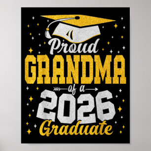 Póster Abuela Orgullosa De Un Graduado De La Clase De 202
