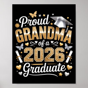 Póster Abuela orgullosa de un graduado de la promoción de