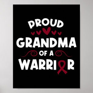Póster Abuela Orgullosa De Un Guerrero De Células Frías