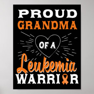 Póster Abuela orgullosa de un guerrero de leucemia Concie