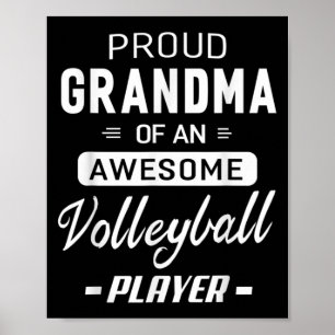 Póster Abuela Orgullosa De Un Impresionante Voleybolista