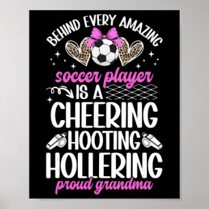 Póster Abuela Orgullosa De Un Jugador De Fútbol Abuela De