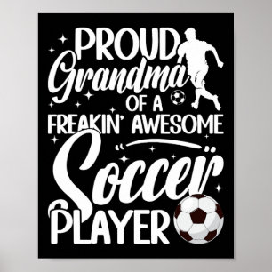 Póster Abuela Orgullosa De Un Jugador De Fútbol Abuela Fú