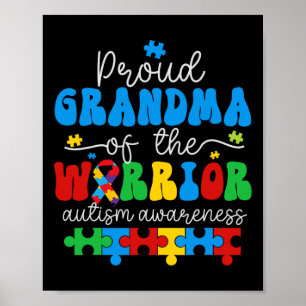 Póster Abuela Orgullosa De Un Rompecabezas De Conciencia
