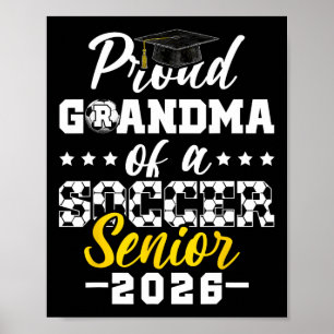 Póster Abuela Orgullosa De Un Senior De Fútbol 2026 Gradu