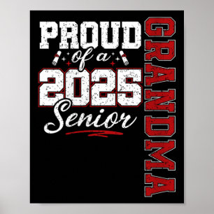 Póster Abuela orgullosa de una clase de 2025 graduada sen