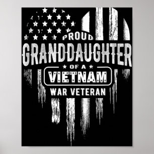 Póster Abuela Orgullosa, Vietnam, veterano abuelo Gr