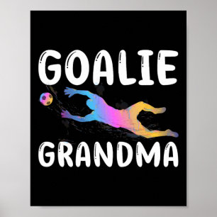 Póster Abuela portera de fútbol de una abuela guardiana d