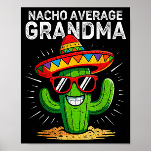 Póster Abuela promedio nacho divertida cinco de mayo mexi