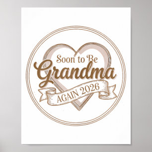 Póster Abuela Pronta de Nuevo 2026 Cargando Embarazo An