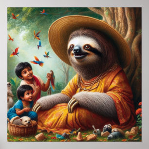 Póster Abuela Sloth