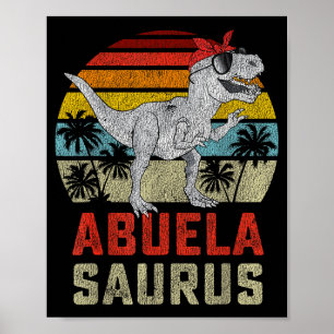 Póster Abuelasaurus T Rex Dinosaur Abuela Saurus Familia