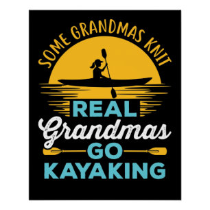 Póster Abuelitas reales se van Kayak Kayak Yak Mujeres
