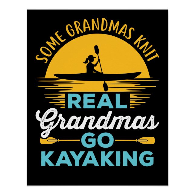 Póster Abuelitas reales se van Kayak Kayak Yak Mujeres (Anverso)