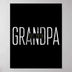 Póster Abuelo 2019 Regalo Tee Est