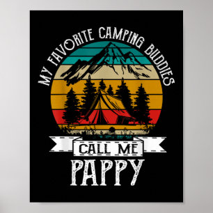 Póster Abuelo Campista Mis Amigos de Camping Favoritos Me