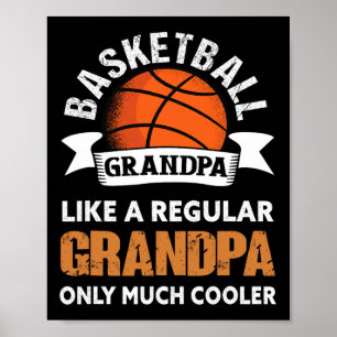 Póster Abuelo de baloncesto - Abuelo divertido de balonce