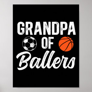 Póster Abuelo de Byllers Bysketbyll Fútbol Abuelo de By